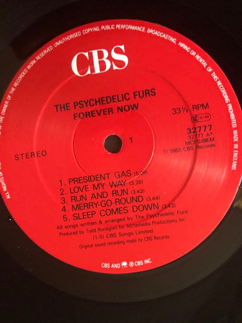 The Psychedelic Furs 86年再発UK盤