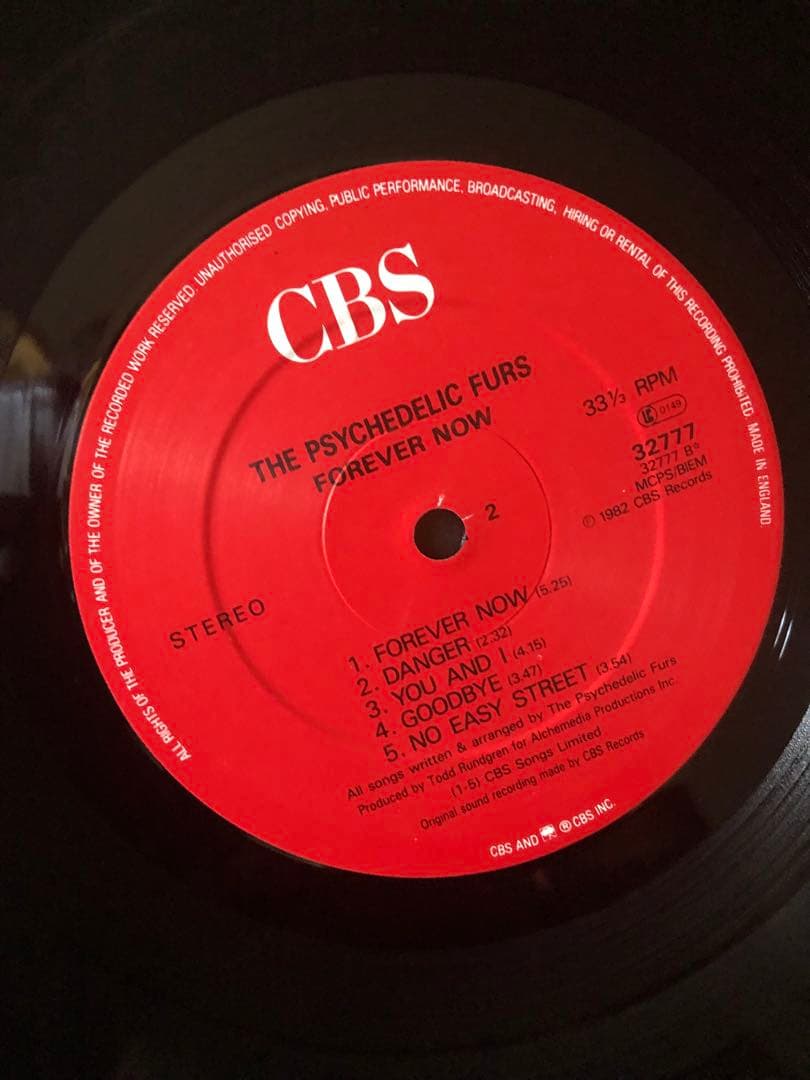 The Psychedelic Furs 86年再発UK盤