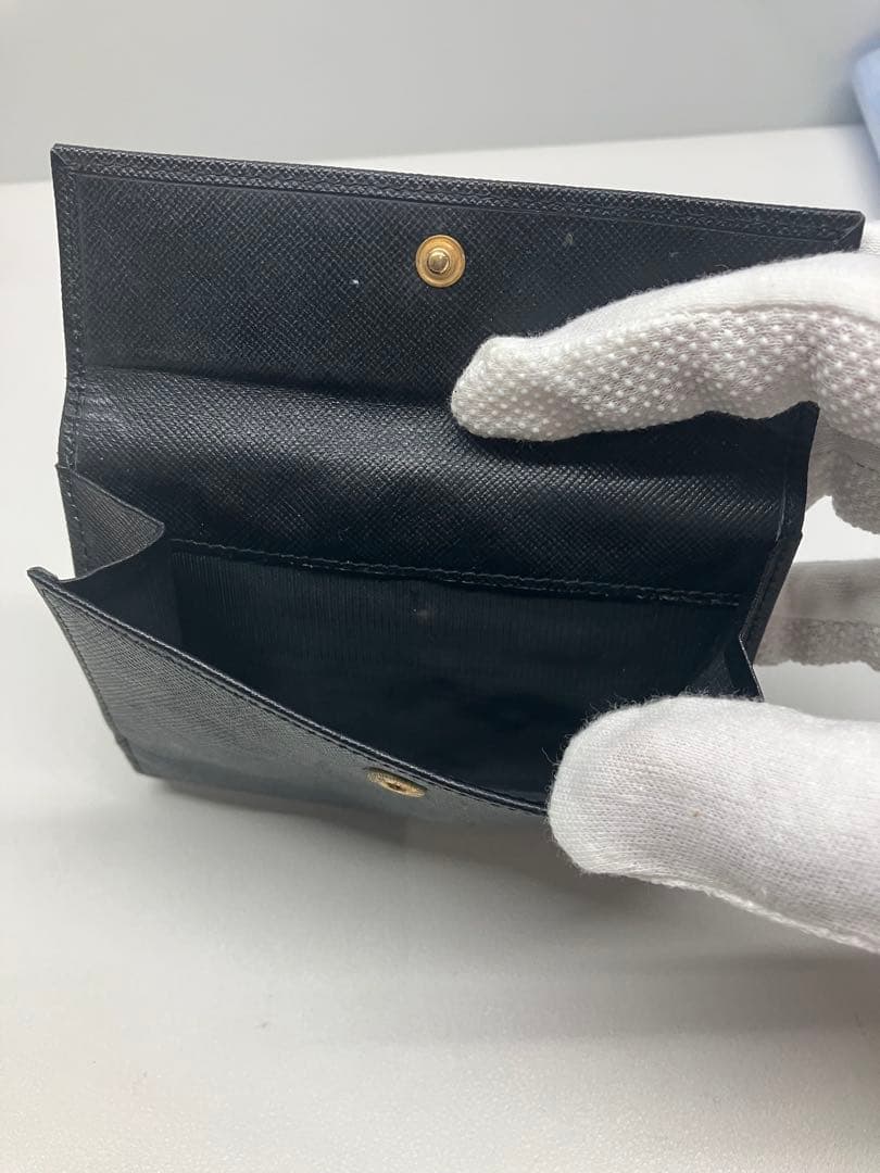 プラダ PRADA コンパクトウォレット 三つ折り財布 ブラック