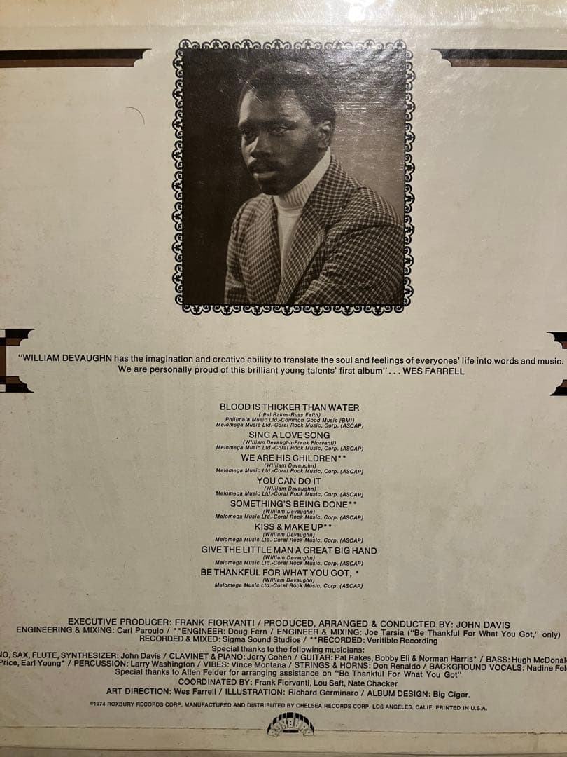 【USオリ】William DeVaughn / Be Thankful For