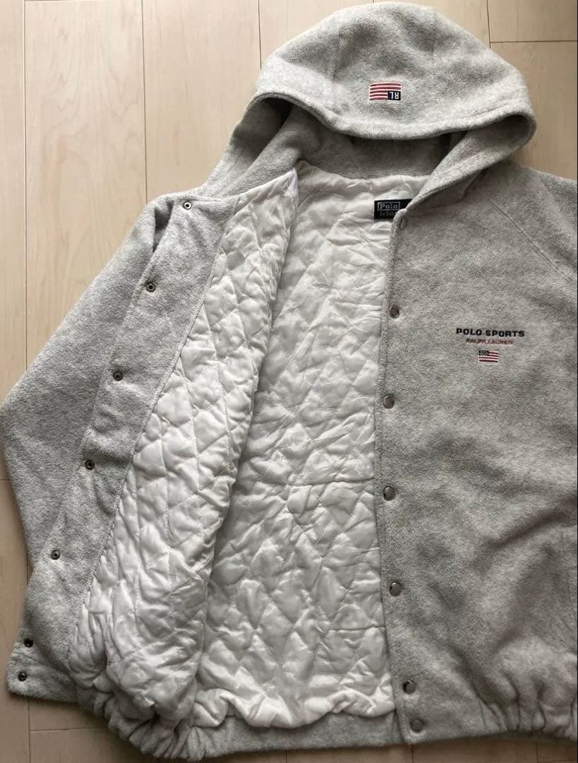 polo sport フリース キルティング hoodie ジャケット パーカー