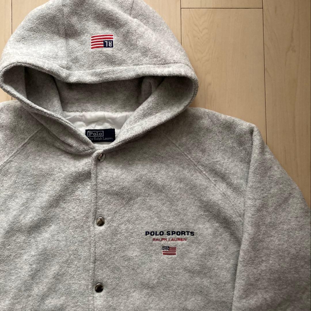 polo sport フリース キルティング hoodie ジャケット パーカー