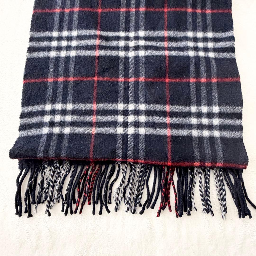 極美品★BURBERRY バーバリー マフラー ノバチェック カシミヤ100%