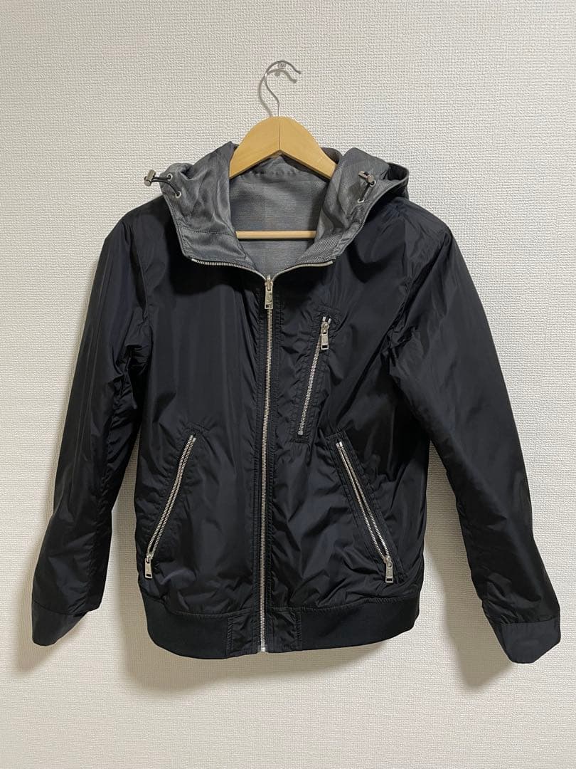 ブラックレーベルクレストブリッジ シルバーシャドーチェック柄 ナイロンジャケット
