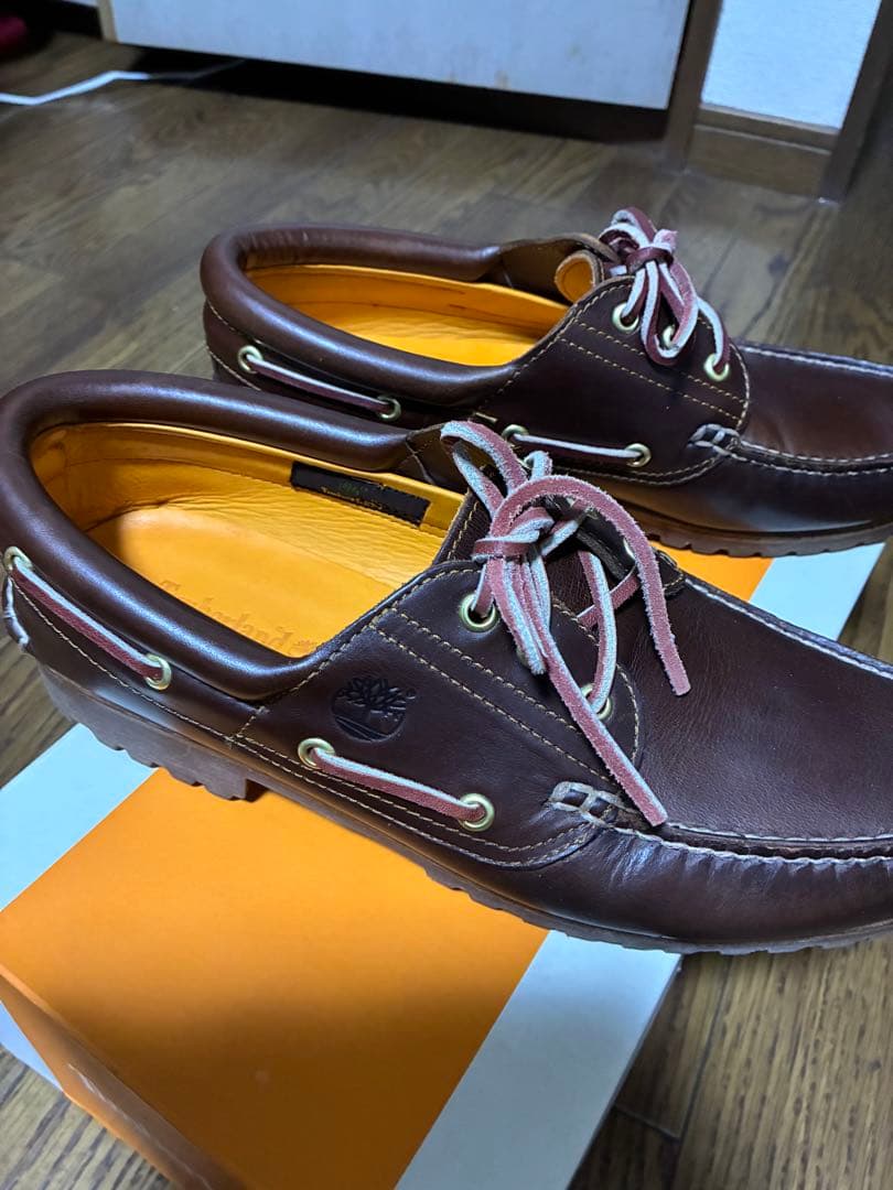 Timberland ブラウン デッキシューズ　スリーアイ