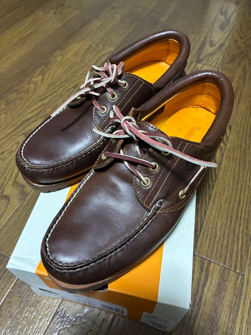 Timberland ブラウン デッキシューズ　スリーアイ