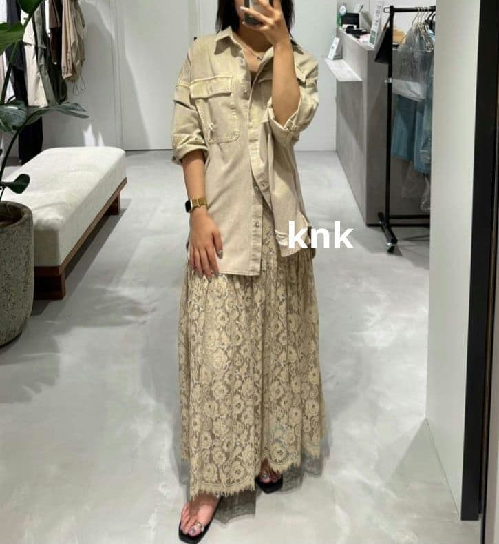 Loungedress　ヴィンテージライクレーススカート