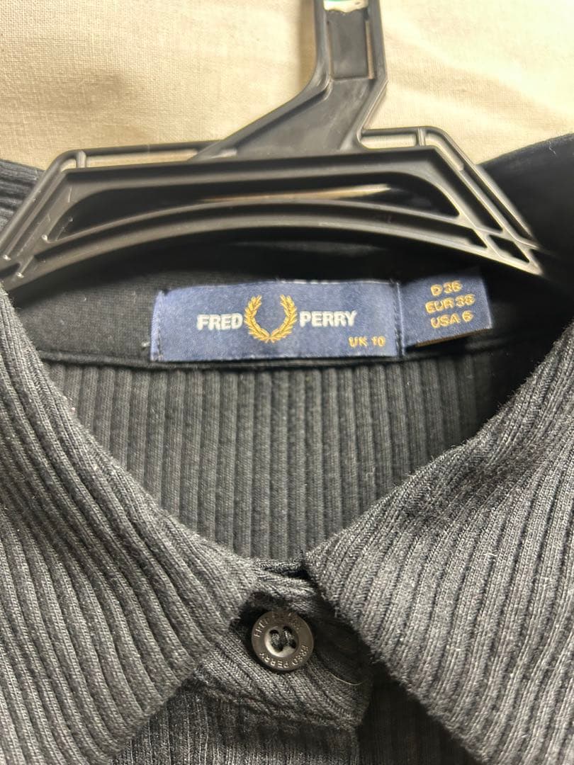 トップス FRED PERRY Long Sleeve Ribbed Polo Shirt