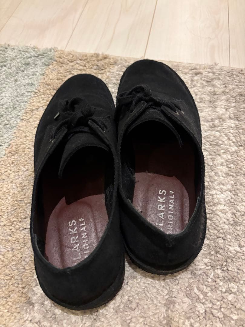 CLARKS ORIGINALS Desert Khan ブラックデッキシューズ