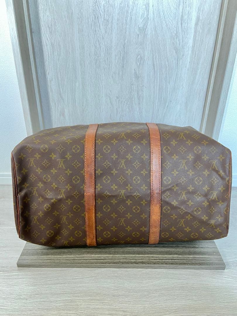 ルイヴィトン　ボストンバッグ　キーポル 55 モノグラム　レザー　ブラウン