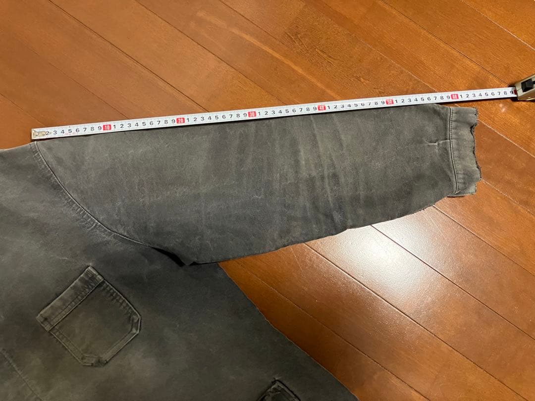 vintage モールスキンジャケット　ブラック　フェード