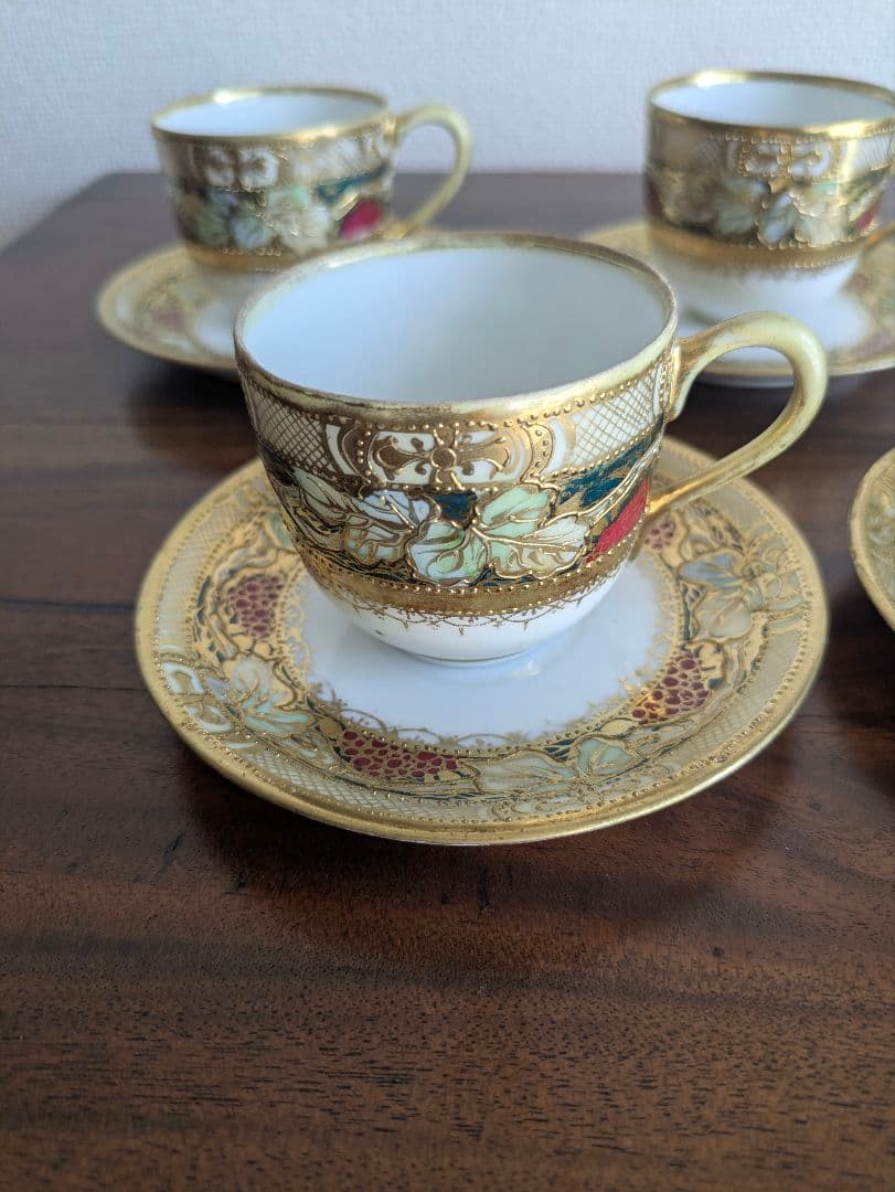 オールドノリタケ　カップ&ソーサー　5客セット