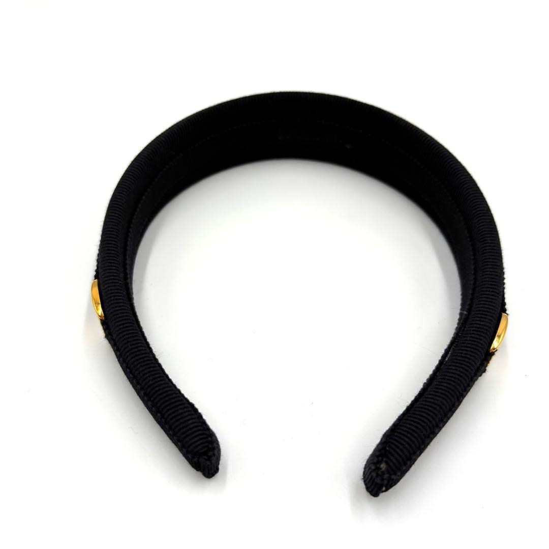 極美品 Ferragamo フェラガモ ヴァラ カチューシャ 黒 ヘアアクセ