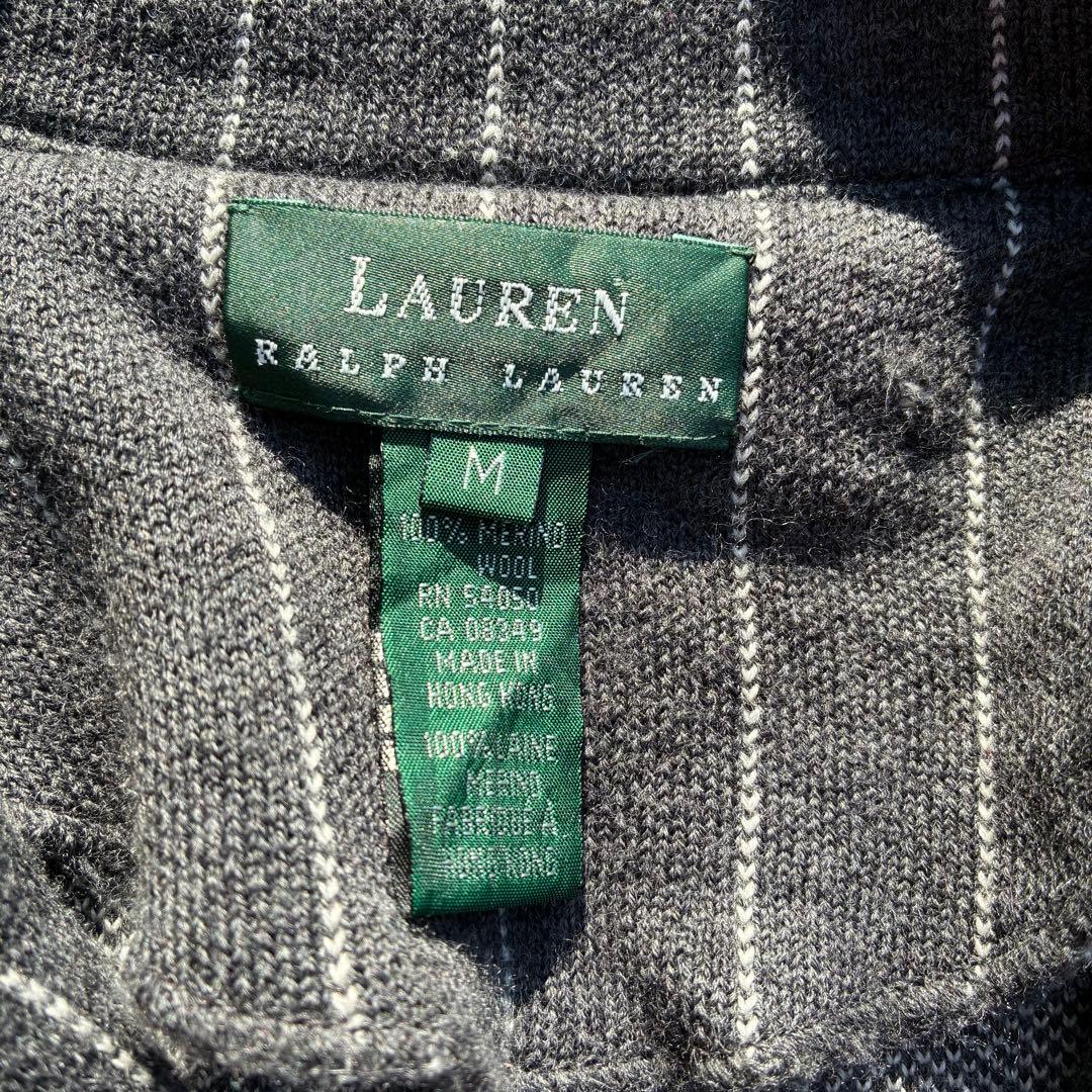 90s Lauren ralph lauren ストライプ ニット ジャケット