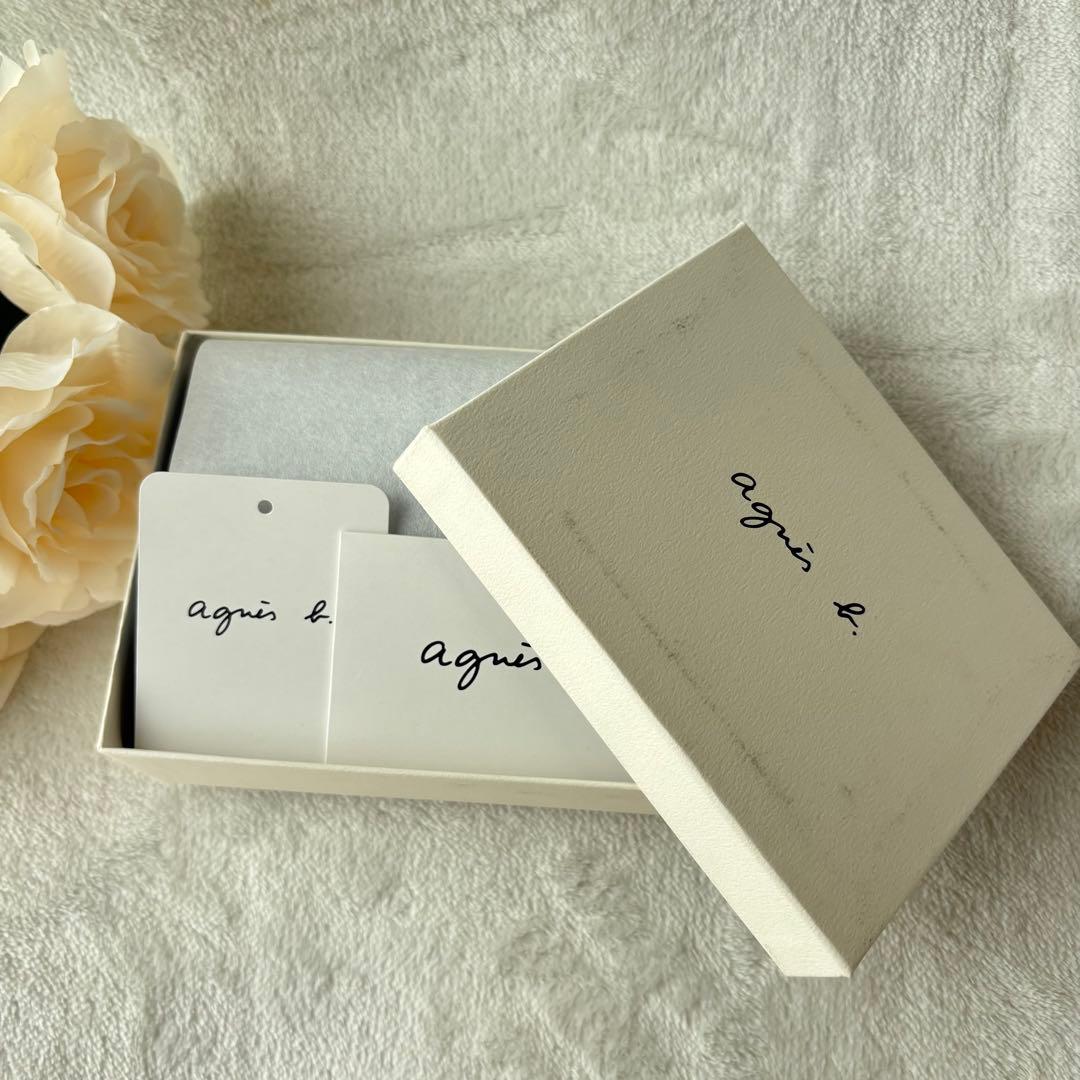 【未使用】agnes b. 3つ折り財布　レザー　ブルー　ava ミニウォレット
