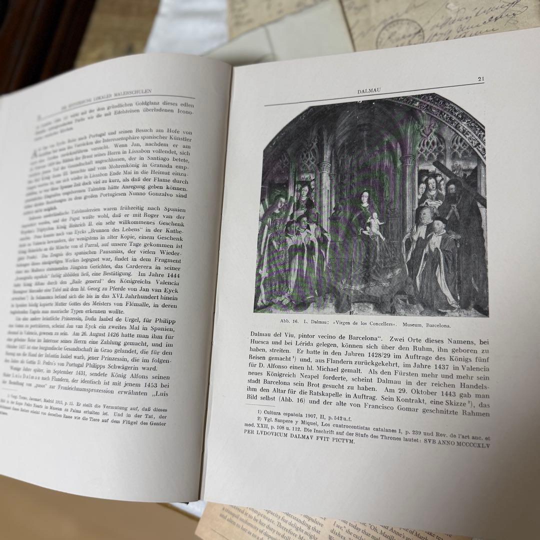 希少　アンティーク　古書　洋書　スペインの絵画 大判　蚤の市　ディスプレイ