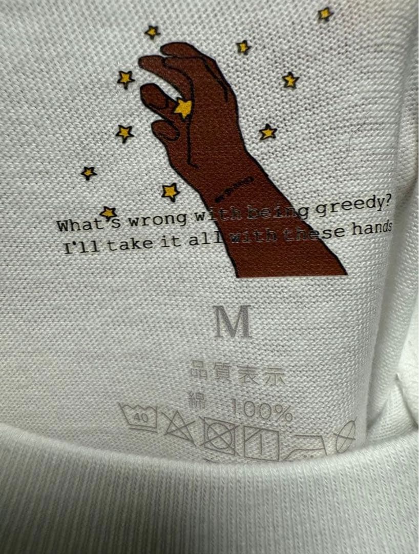 トップス 8egreedy graff brand name t-shits white