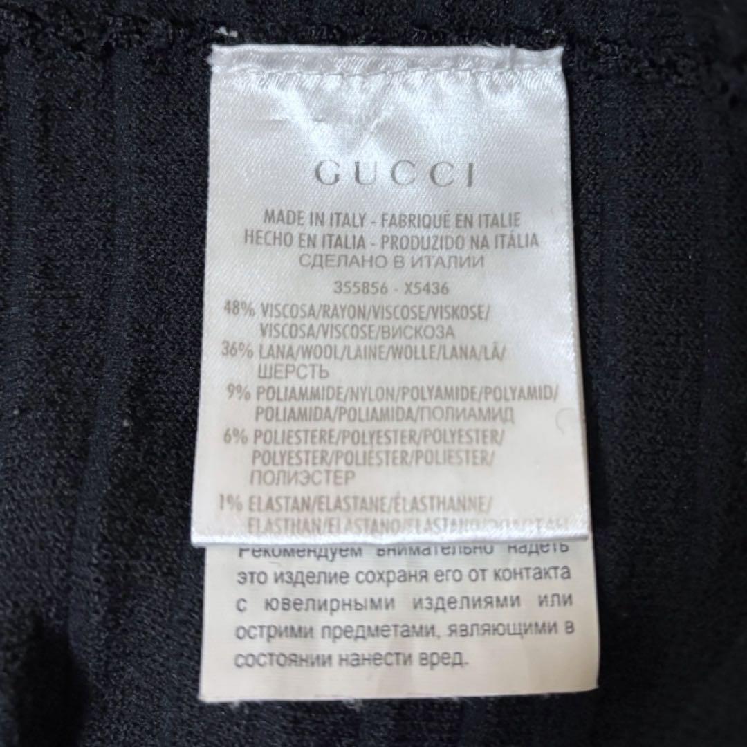 【美品】グッチGUCCI★プリーツ★タイトワンピース★ブラックワンピース S 黒