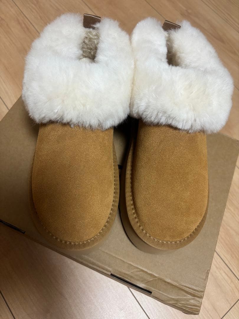 限定価額38cm厚底UGG ふわふわムートンブーツ ブラウン