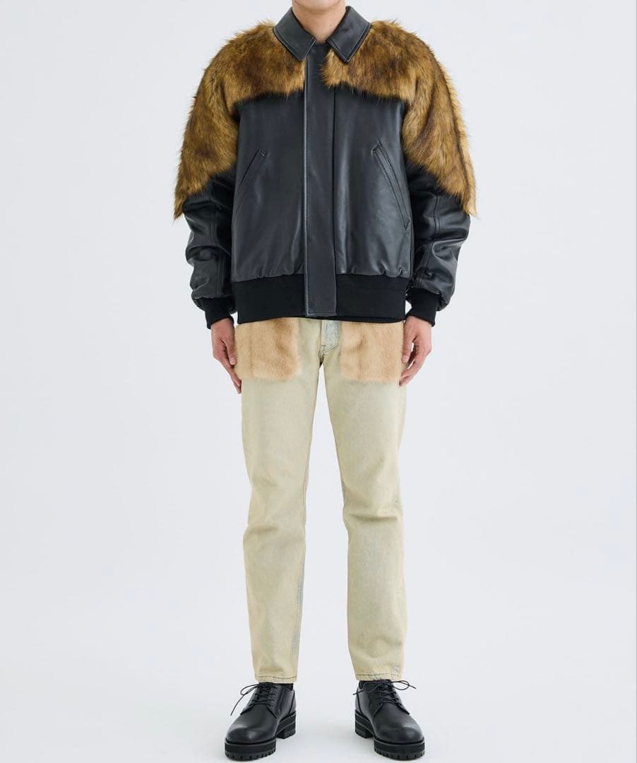 S*K様 定価19.8万　TOGA VIRILIS ラムレザー ファー ブルゾン