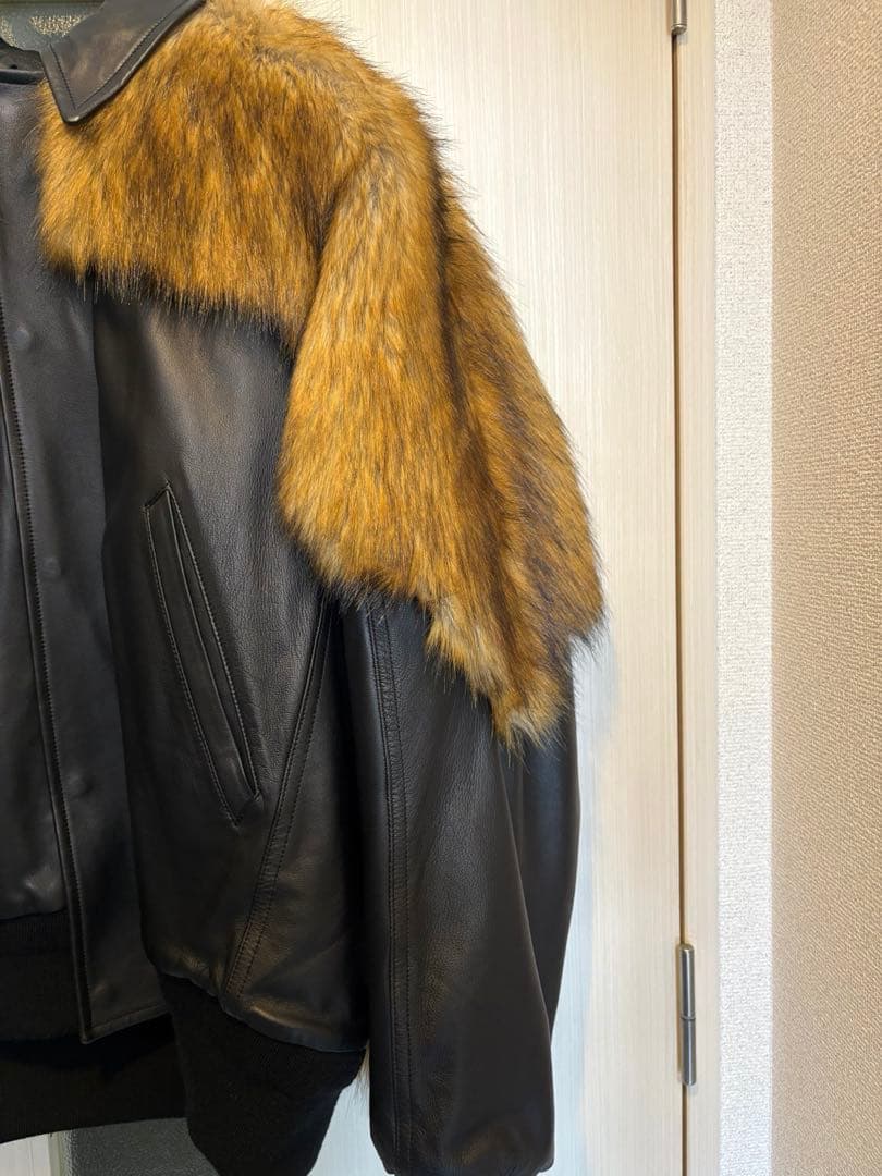 S*K様 定価19.8万　TOGA VIRILIS ラムレザー ファー ブルゾン
