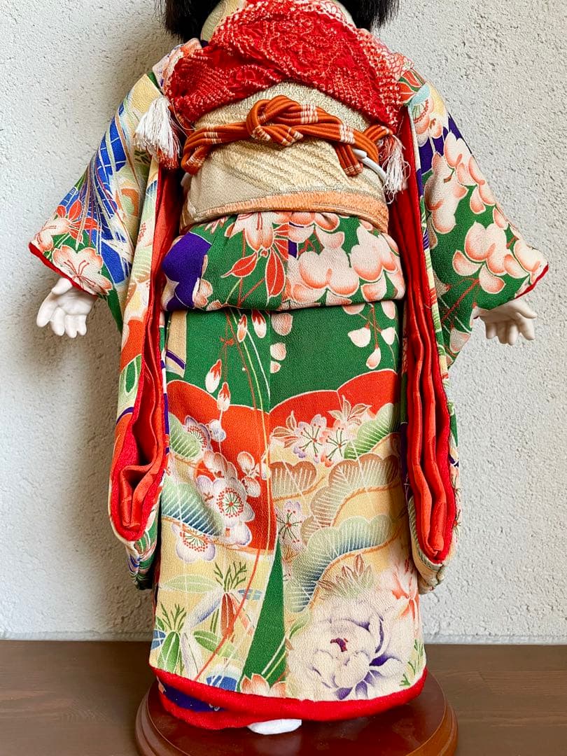 ビスクドール 日本人形 ハンドメイド 市松人形 着物 創作人形 和 アンティーク