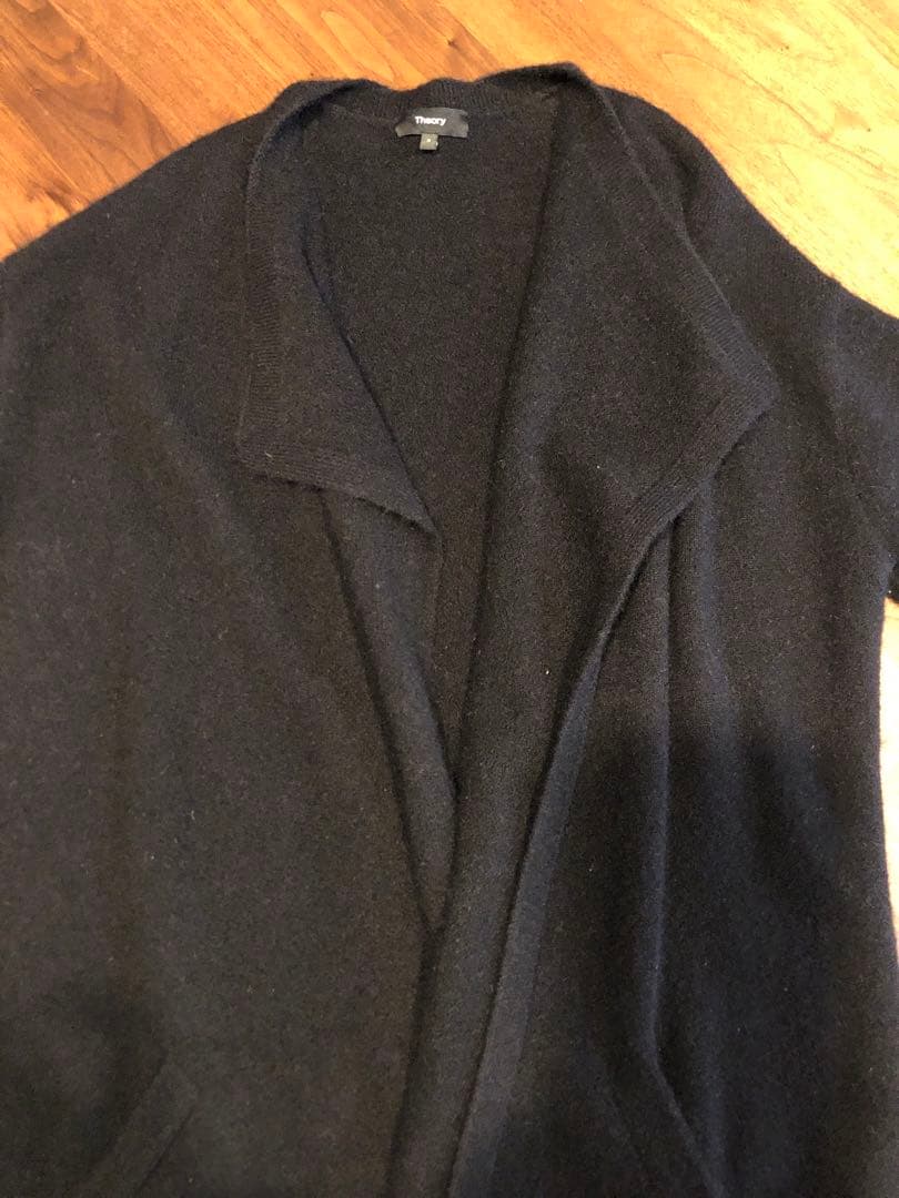 美品◆Theory◆2021aw　FINE AVALON 2　ロングニットコート