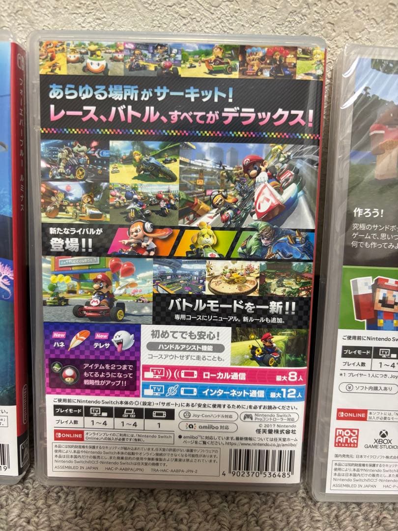 Switchソフトマリオカート8デラックスマイクラFOREVERBLUE３点