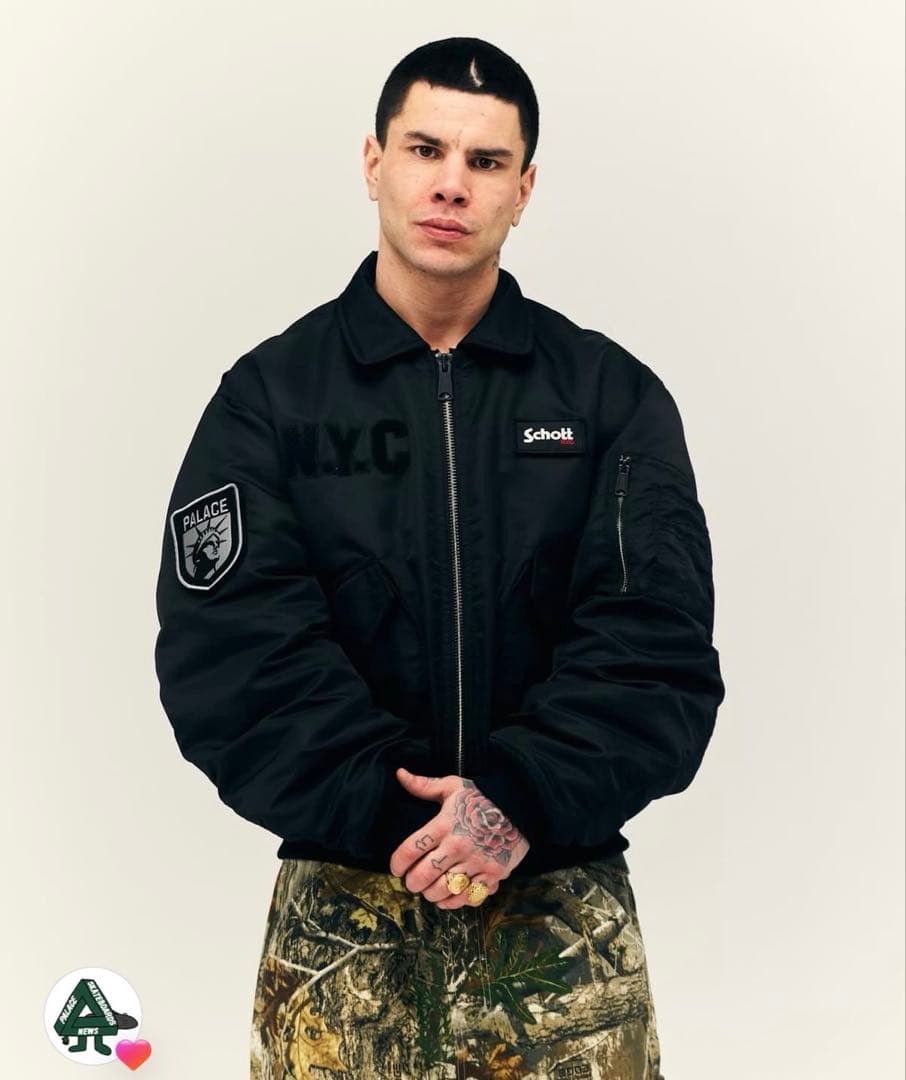 PALACE SCHOTT 90's フィット ボンバージャケット M