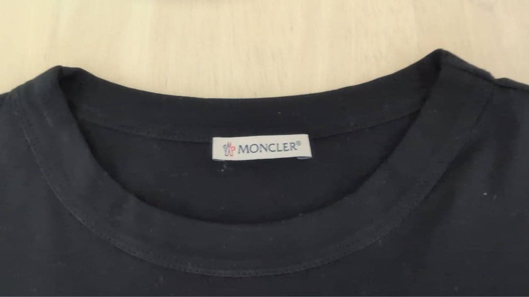 モンクレール Tシャツ ブラック L ロゴ 半袖 極美品‼️