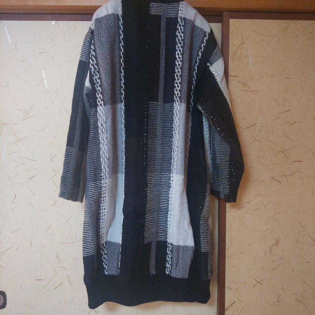 ✿M&kyoko✿新品　素敵な チェック柄ニットコート