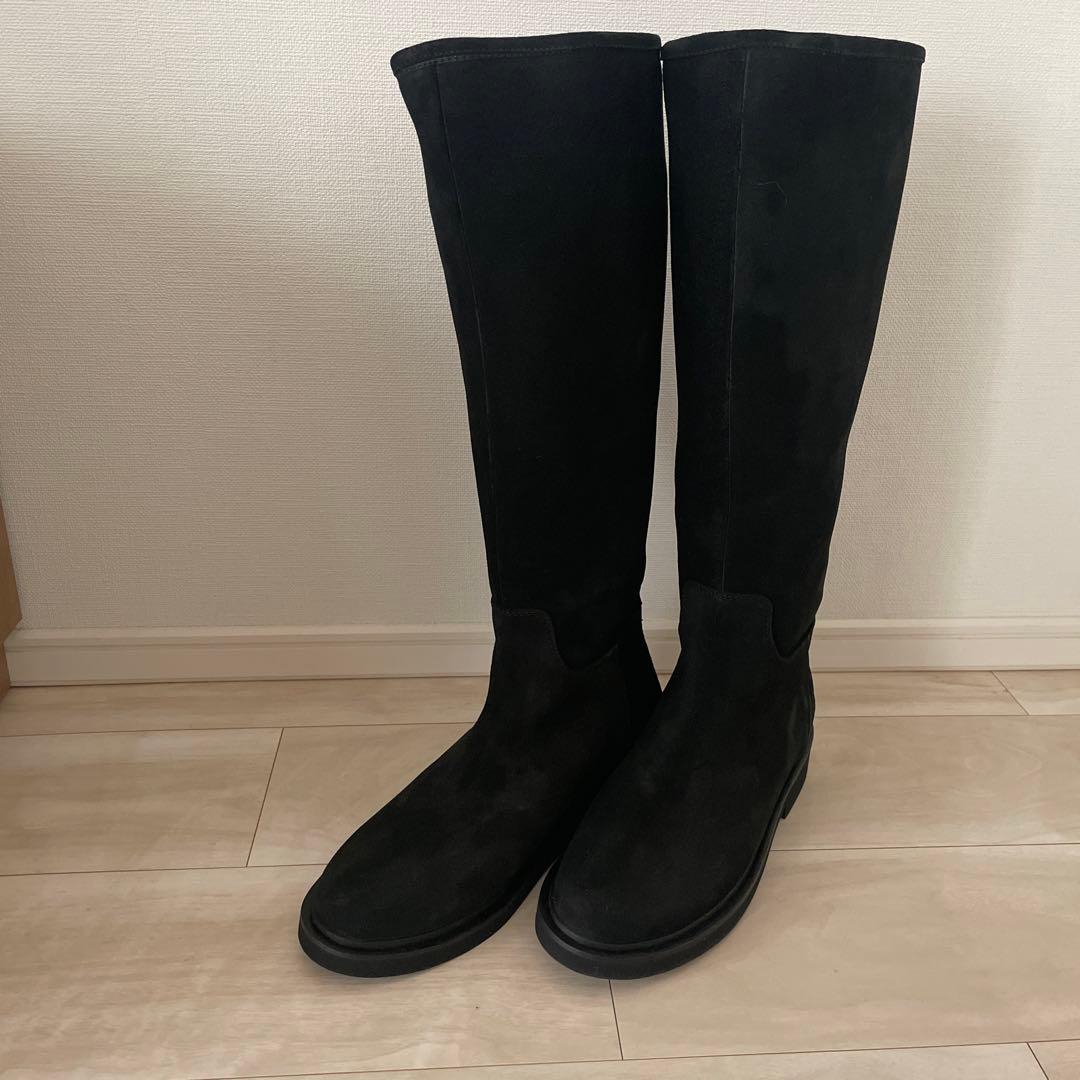 デミルクスビームス　CAMINANDO スエード ロングブーツ　ブラック