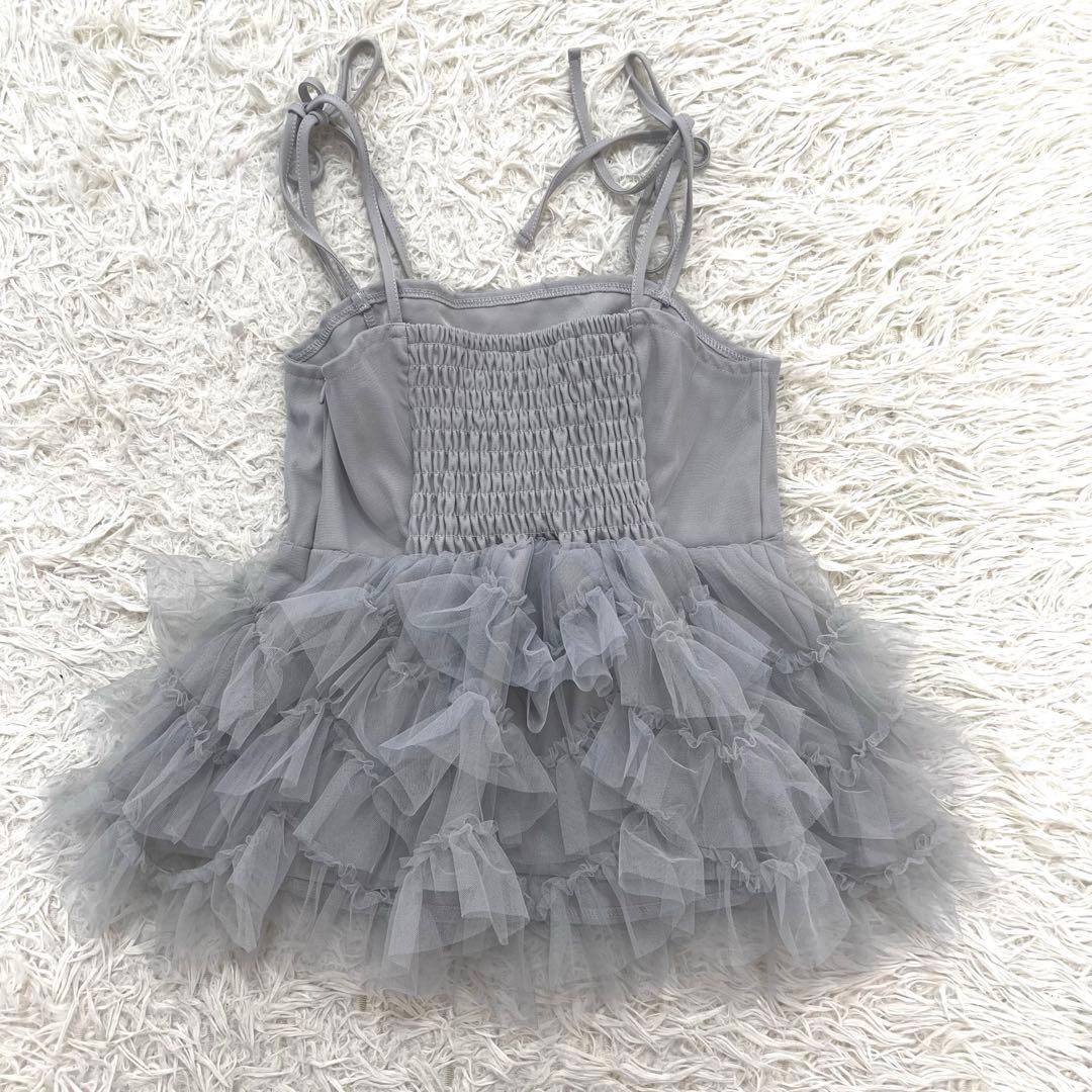 25SS 完売品　チュールフリルペプラムキャミトップス 美品