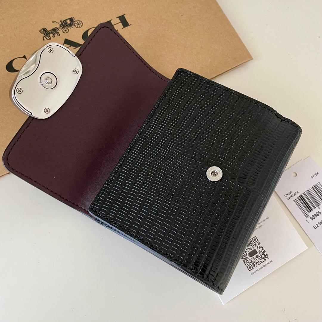 COACH コーチ　二つ折り財布　ブラック　折り財布　黒色