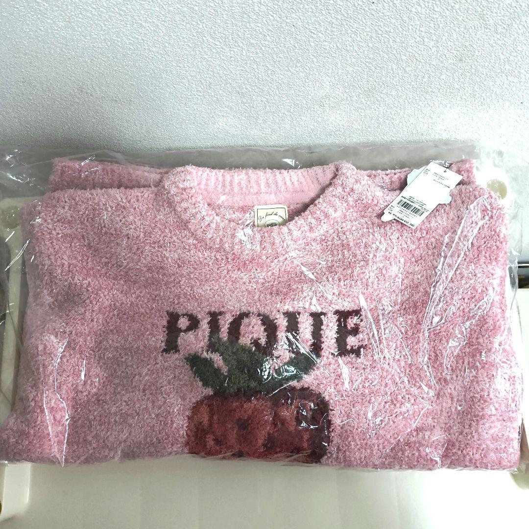♡新品 ジェラートピケ メランジストロベリージャガード プルオーバー ピンク