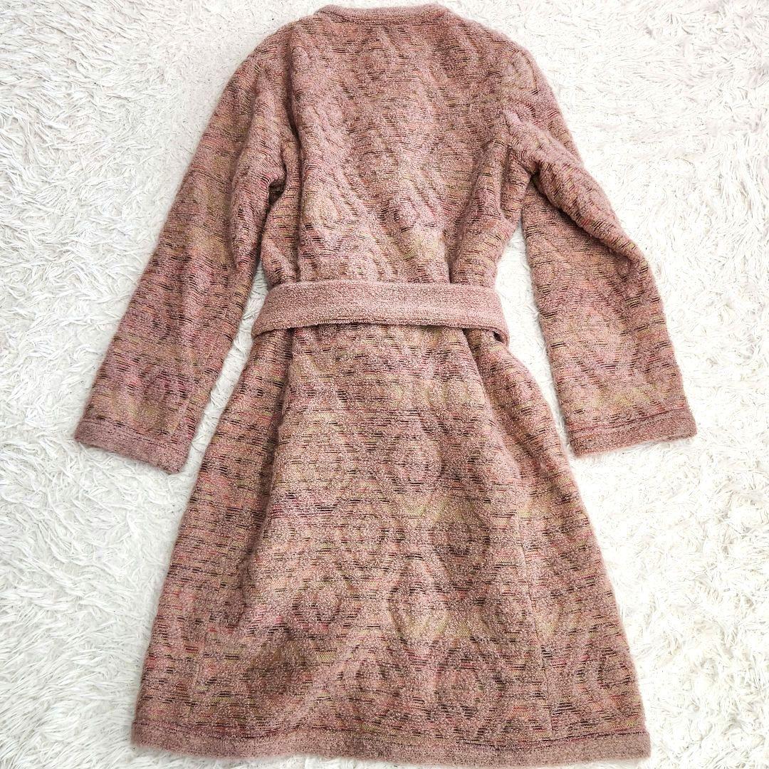 ✨大きいサイズ✨オレンジタグ✨ミッソーニ❣️ベルテッドコート　44　モヘヤ50%