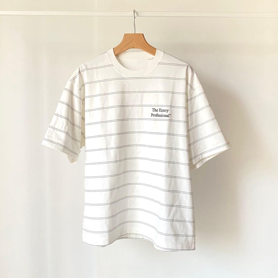 The Ennoy Professional® パネルボーダー　Tシャツ　白　M