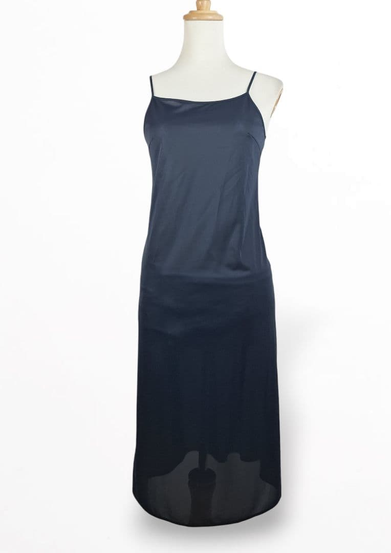 美品(36) ANAYI ドットラインシフォン シャーリングワンピース
