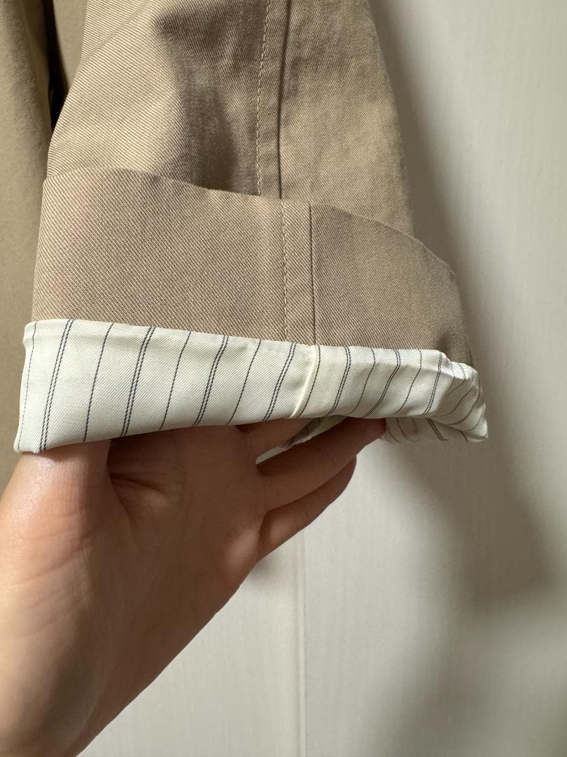 【38★美品】スピックアンドスパン ソフトツイル ショート トレンチコート