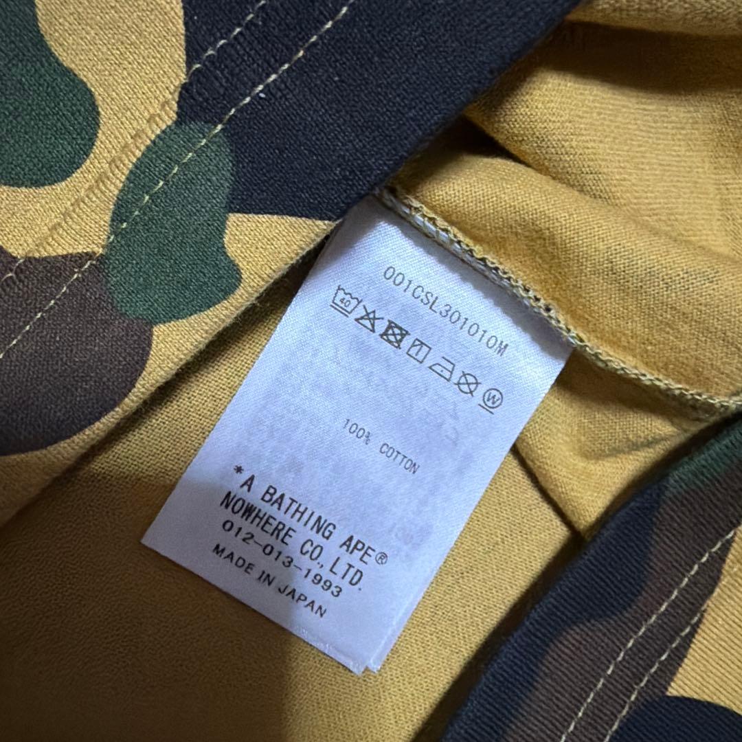 APE BAPE 1st Camo College Logo tシャツ M