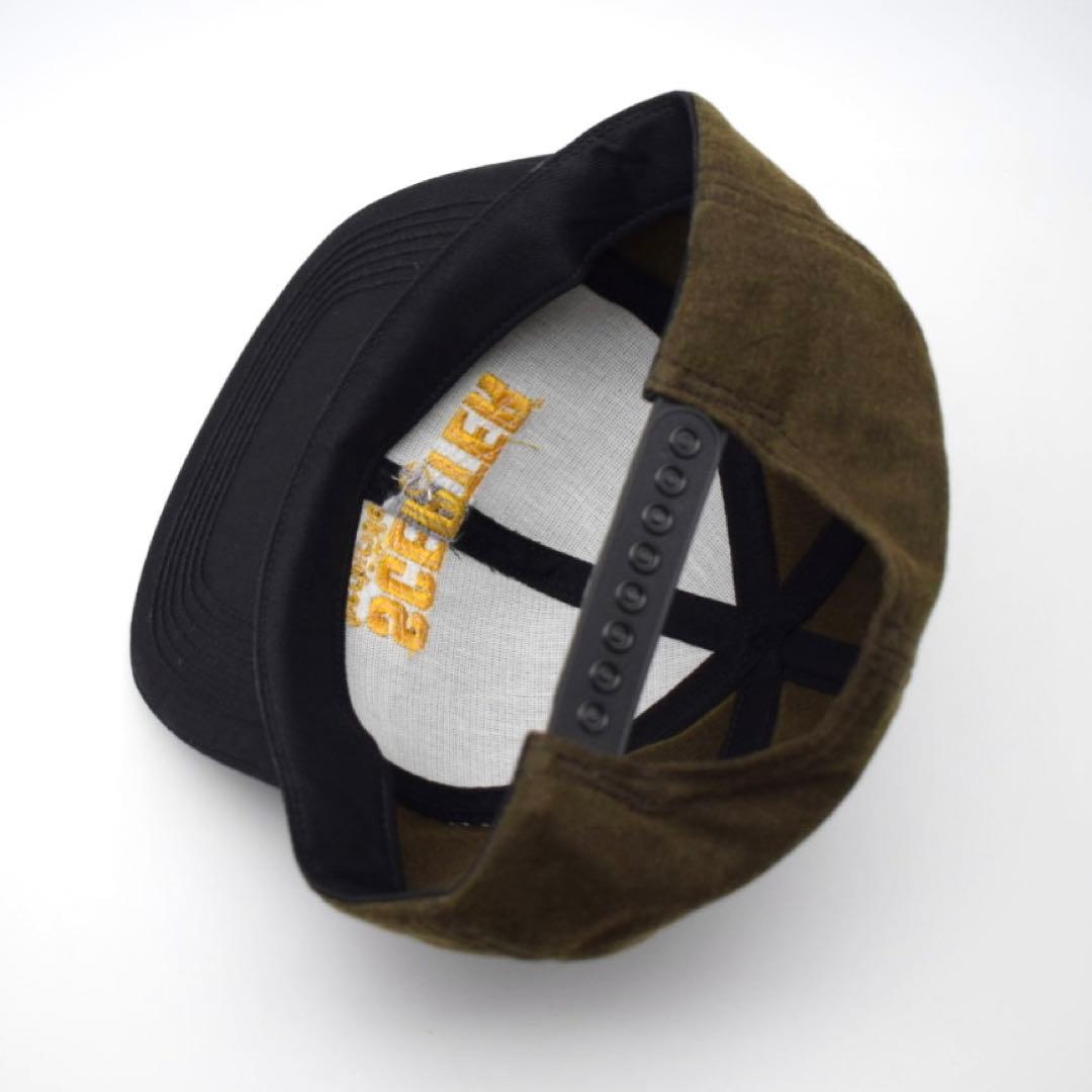 未使用 80-90s USA製 企業 除草 刺繍 キャップ 2トーン 古着 茶