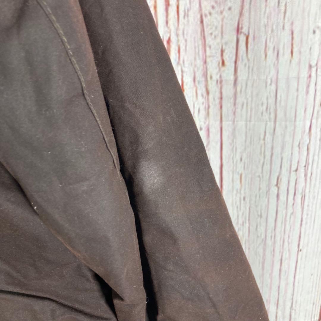 【人気】Barbour バブアー オイルドジャケット　モッズコート　茶　ロゴ