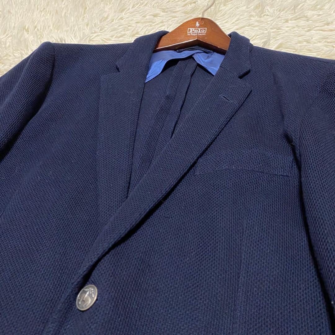 【美品✨】ブルックスブラザーズ 紺ブレ MILANO ジャージー 銀ボタン XL