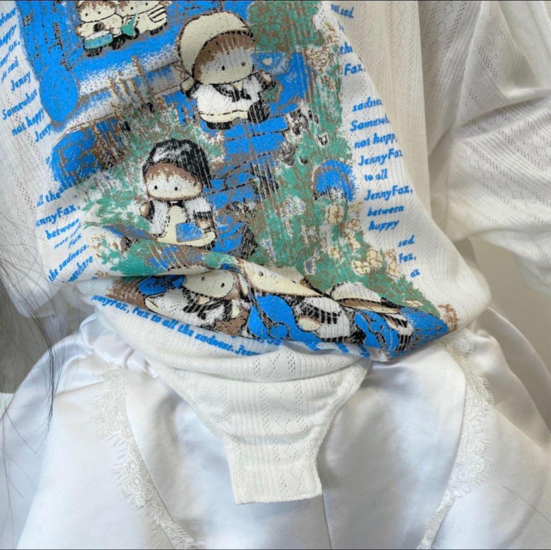 トップス 25SS JennyFax Retro Cartoon Mikio Sakabe
