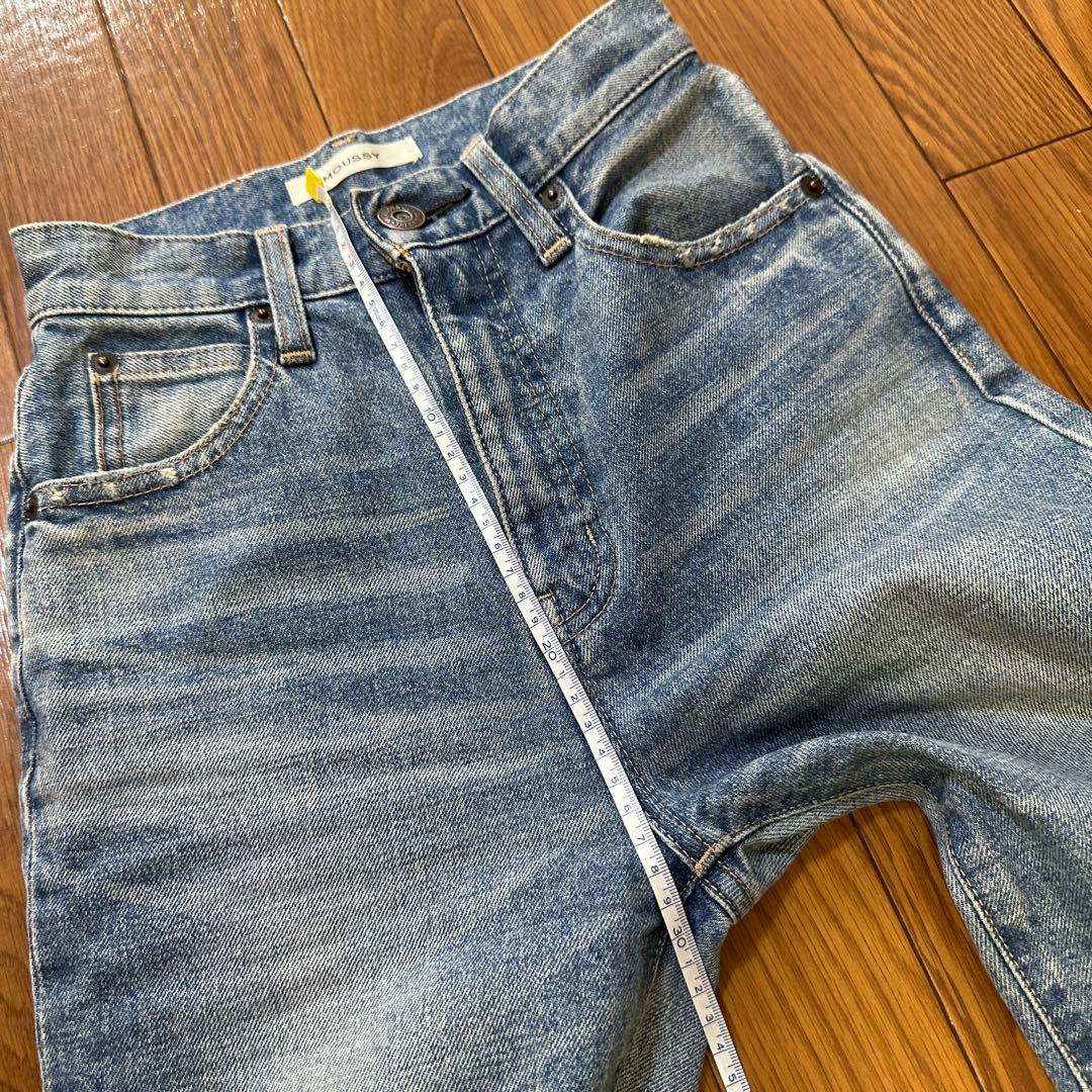 マウジー moussy mvs flare denim 22インチ、ブルー