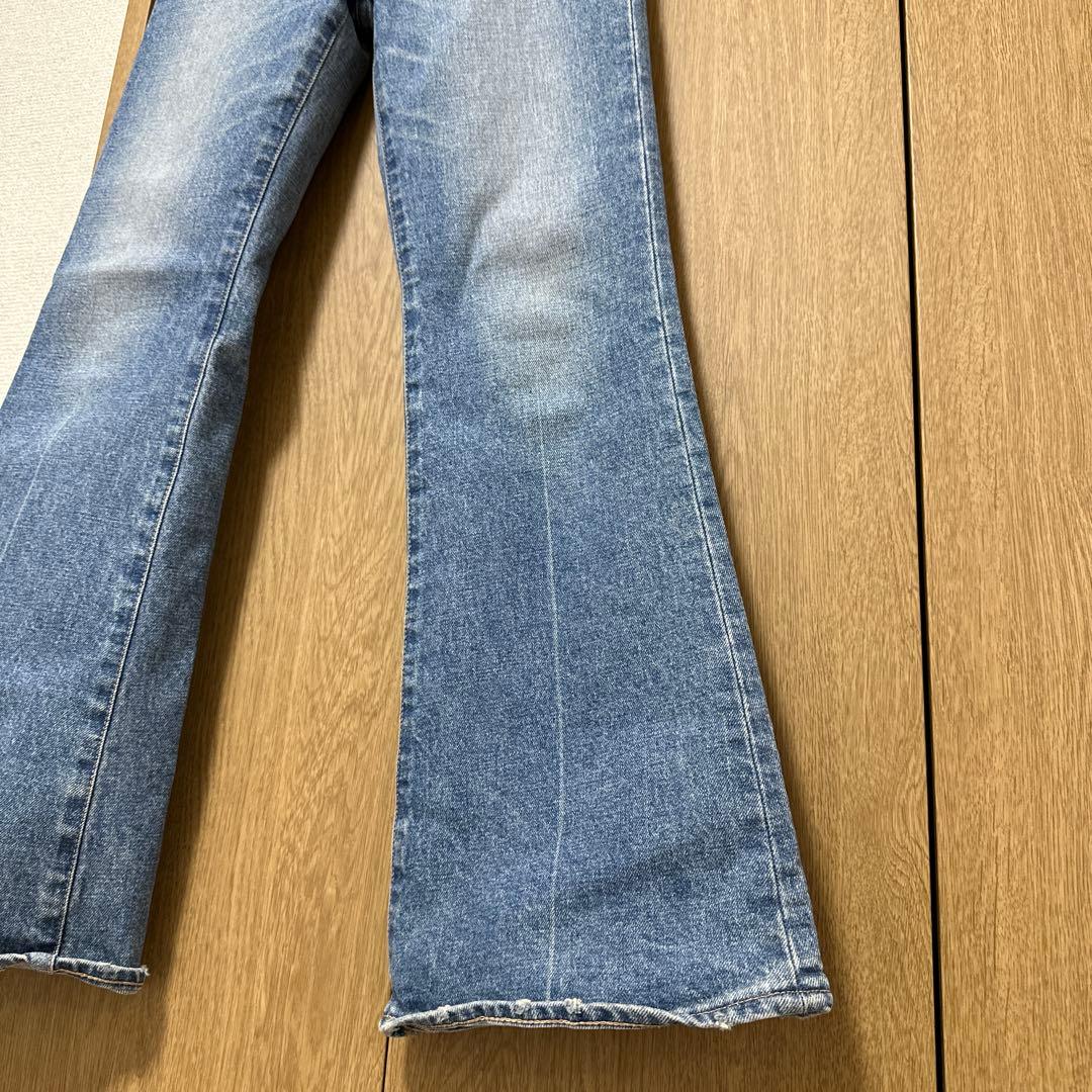 マウジー moussy mvs flare denim 22インチ、ブルー
