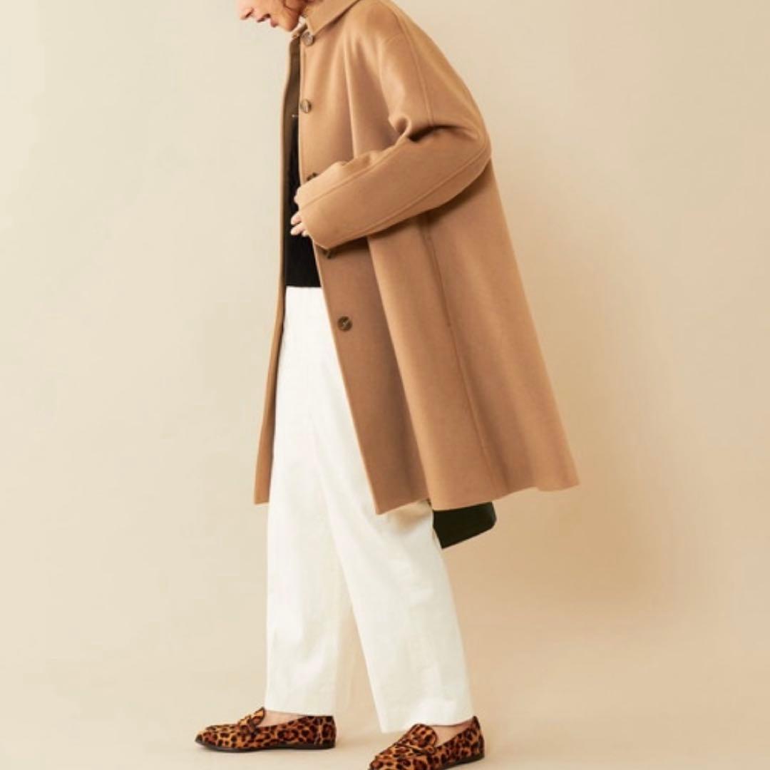美品 BEAUTY&YOUTH ビーバーテントコート ロング ベージュ S