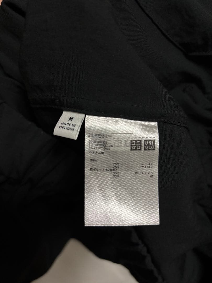UNIQLO U ショートブルゾン 2026SS Mサイズ ブラック