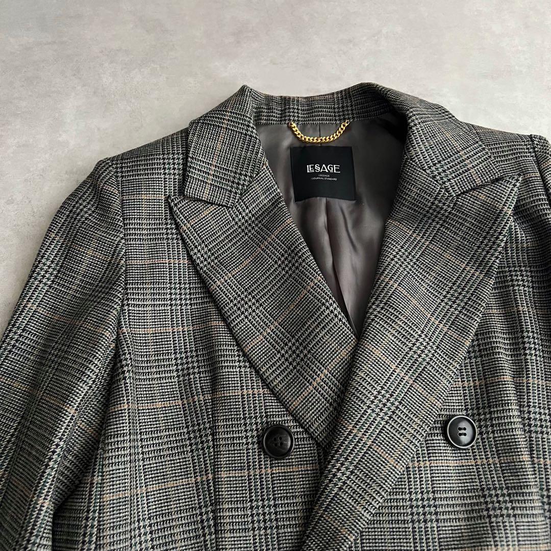 新品　ジャーナルスタンダード レサージュ　チェック　ジャケット　ダブル