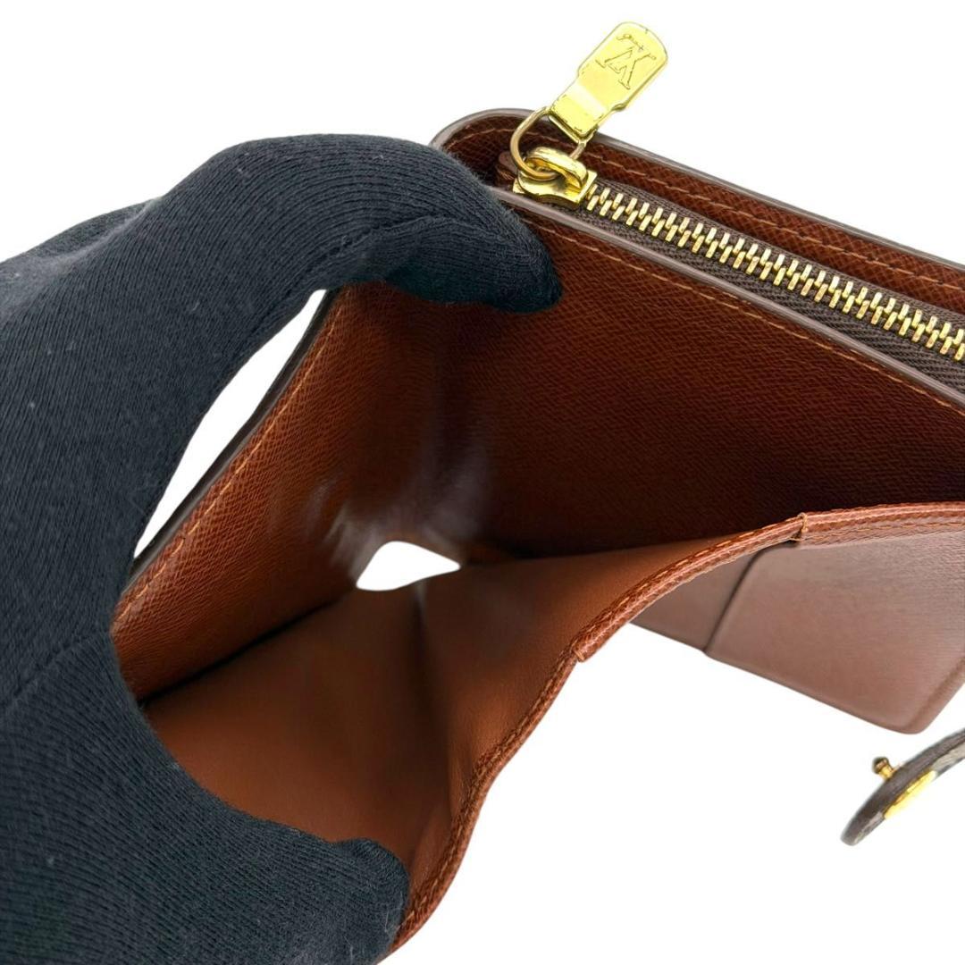 【外観美品】ルイヴィトン モノグラム コンパクトジップ 二つ折り財布 ウォレット